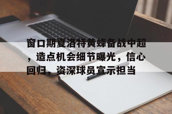 优德娱乐 -窗口期夏洛特黄蜂备战中超，造点机会细节曝光，信心回归，资深球员宣示担当(中美新90天窗口期)